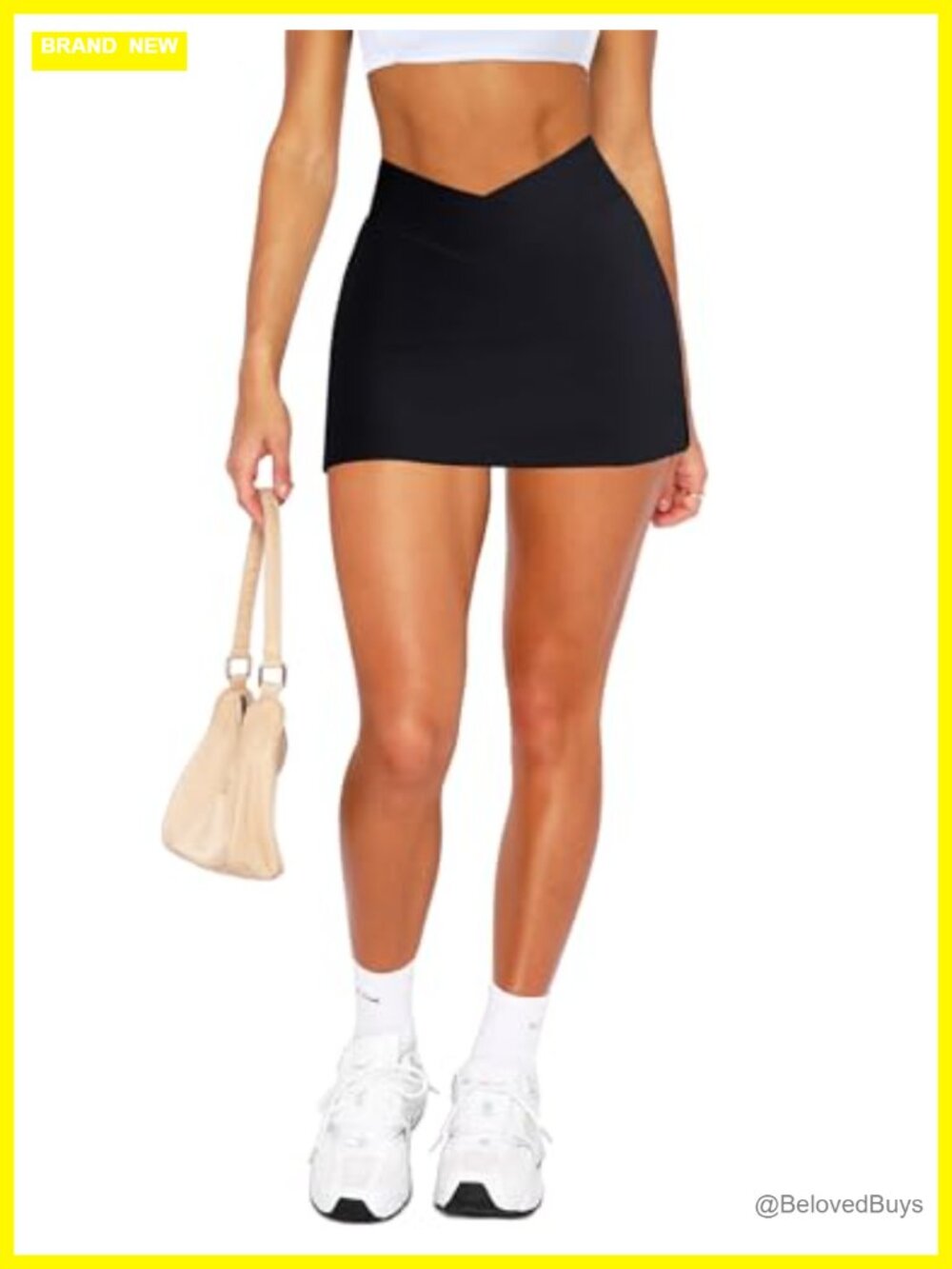 High Waisted Golf Skort Tennis Skirt Built-in Shorts Athletic Mini Skirt